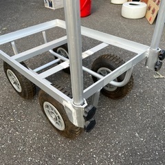 山善 アルミ ハウスカー YDM-HAL100 コンテナ運搬 台車 耐荷重100Kg 中古品 ④の画像