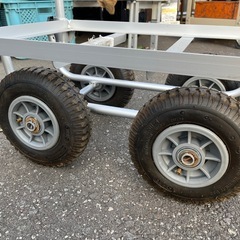 山善 アルミ ハウスカー YDM-HAL100 コンテナ運搬 台車 耐荷重100Kg 中古品 ④の画像
