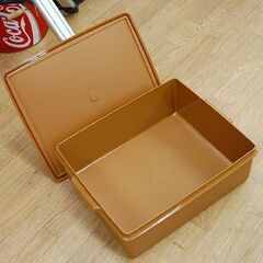 Tupper ware スーパーケース 幅48×奥38×高16cm セピア 収納ケース 収納 保存容器 タッパーウェア 札幌市 清田区 平岡の画像