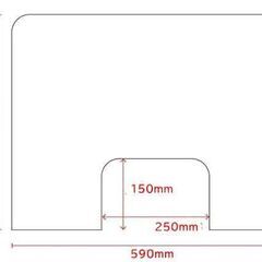 透明 アクリルパーテーション 9枚セット W590mm×H590mm パーテーション アクリル板 仕切り板の画像