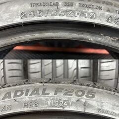 MINERVA RADIAL F205 245/35ZR19 19インチ 夏タイヤ 4本 24年製 バリ溝 ベンツ/Cクラス audi/A4アバント/A4 BMW/B3等　(STG060)の画像