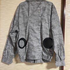 空調服　長袖　YAMASHIN　神風　サイズL　ポリエステル　65％　綿　35％　グレーカモ　保管品の画像