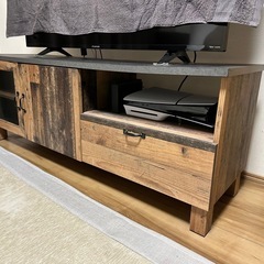 [引取限定]　LOWYA テレビ台 ヴィンテージ風 ★幅 139cmの画像