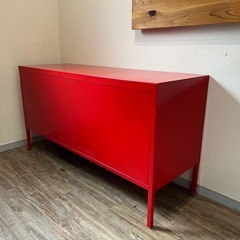 IKEA PSキャビネット 人気商品  廃盤品 スチール　レッド インテリア の画像