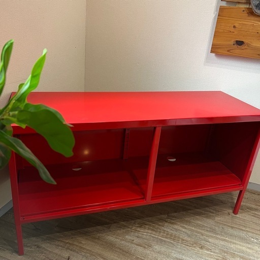 希少品‼️ IKEA PSキャビネット 人気商品  廃盤品 スチール レッド インテリア10/31まで‼️ 