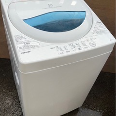 配達設置無料 東芝 洗濯機 5kg パワフル浸透洗浄 風乾燥機能付の画像