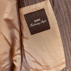 SHIPS チャコールグレーストライプ ビジネススーツの画像