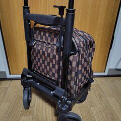 【まだ受付中･送付可能】中古 *ショッピングカート ショッピングキャリー メロディ プリティ (横押しタイプ)  安全ロック付 茶系 島製作所 早い者勝ちです✨✨の画像