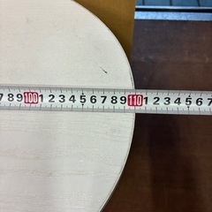 ★かわいい★テーブル・机・丸テーブル 脚部折りたたみ式・高さ36cm×幅110cm×奥行き48cm の画像
