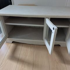 小型　テレビ台　白の画像