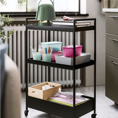 IKEA 人気商品！ 使い方無限大ワゴン 中古美品 ブラックの画像