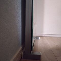 突っ張り大型ミラー 　幅40cm　シルバーの画像