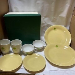 日本セラティ　ハッピークローバーモーニングセット　ペア　セット　陶器の画像