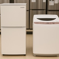 東10🉐【送料・設置無料】90-110L冷蔵庫＆洗濯機セット✨徹底清掃済み・保証付き！の画像