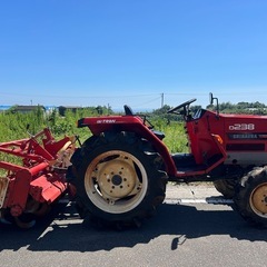 シバウラ　トラクター 23馬力 4WD 耕深自動　自動水平 逆転PTOパワステ デフロック　バックアップ 倍速ターン　ポンパ　D238 ディーゼル 代掻き　耕運 畝立て　畑 宮崎　農機具の画像