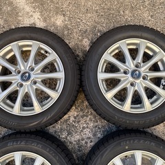 1001-3）軽自動車全般14インチアルミスタッドレス155/65R14ブリヂストンVRX中古4本セット！中古良品の画像