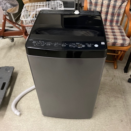 サ2510-177 Haier 洗濯機 BW-45A 2024年製 ブラック 動作確認済み キズ汚れ有り