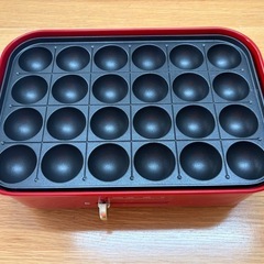 BRUNO コンパクトホットプレート レッド 1回使用のみ・美品の画像