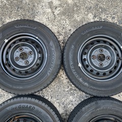 1001-4）軽トラ軽バン12インチスタッドレス145/80R12ヨコハマアイスガード中古4本セット！軽貨物車！の画像