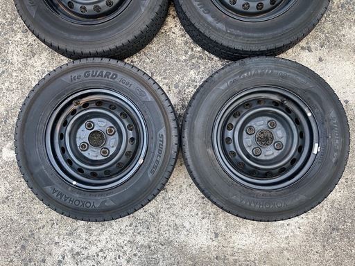 1001-4）軽トラ軽バン12インチスタッドレス145/80R12ヨコハマアイスガード中古4本セット！軽貨物車！