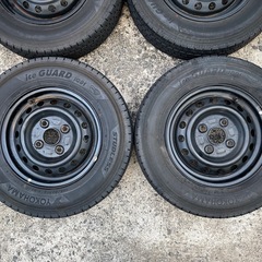 1001-4）軽トラ軽バン12インチスタッドレス145/80R12ヨコハマアイスガード中古4本セット！軽貨物車！の画像