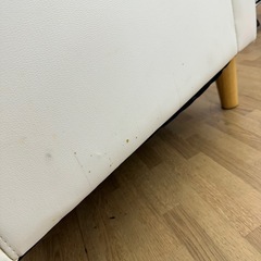 【ドリーム川西店御来店限定】☆ジモティー見たよ♪割引☆  1Pソファ 白 クリーニング済み 【99560000031617】の画像