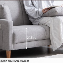 【使用1ヶ月未満】2人掛けソファの画像
