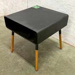 山崎実業 ローサイドテーブル プレーン ブラック ST-K BK Tower タワー ローテーブル ベッドサイドテーブル 家具 ② Y2313の画像