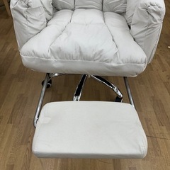 【ドリーム川西店御来店限定】☆ジモティー見たよ♪割引☆  リクライニングソファ　オットマン付き グレー クリーニング済み 【99560000031616】の画像