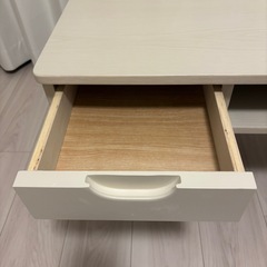  80×40cm ローテーブル アイボリーの画像