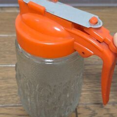 キッチンサーバー はちみつサーバー 昭和レトロ ガラス 調味料入れ 蜂蜜容器の画像