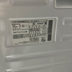 日立 ドラム式洗濯乾燥機 HITACHI ドラム式 10/6kg BD-SG100BL乾燥機 2018年製　　　の画像