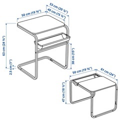 IKEA ２ウェイ サイドテーブル 中古 美品 人気商品！の画像