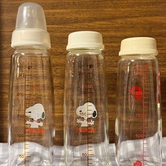240mlガラス製哺乳瓶3本セットの画像
