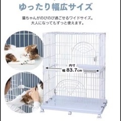 無料‼︎ 猫　ケージ　2段　大きめの画像