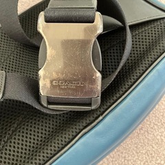 【COACH】コーチ ボディバッグ ウエストバッグ レザー ブルー F37594 メンズ の画像