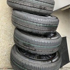 横浜市　90ノア改良型純正　16インチアルミ、タイヤ、キャップ、ナットフルセットの画像
