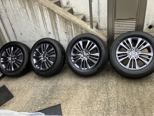 横浜市　90ノア改良型純正　16インチアルミ、タイヤ、キャップ、ナットフルセット