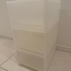 【無料】無印良品 ポリプロピレン 小物収納ケース大 3個セットの画像