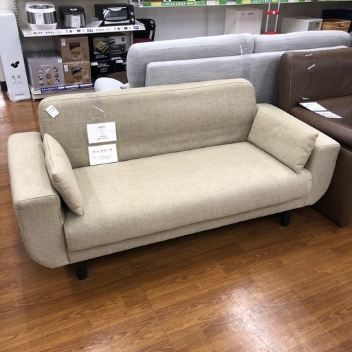 LOWYA 2人掛けソファー　グリーン　ファブリック　【トレファク　川越店】