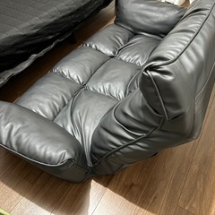 ハイバックカウチソファ(ブラック)の画像