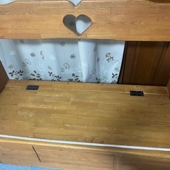 ★ハンドメイド★木製ベンチ★収納付き★の画像