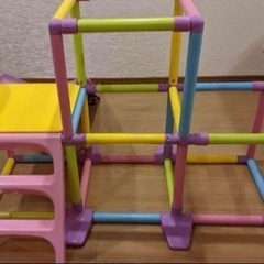 すべり台付きジャングルジム　破損ありの画像