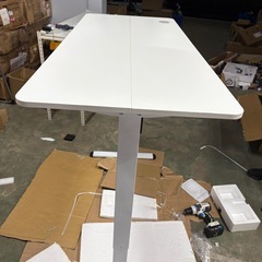 新品 Alebert  昇降デスク スタンディングデスク 昇降式デスク 幅140*奥行60cm 電動 上下昇降デスク 高さメモリー機能 静音 収納フック付き パソコンデスク オフィスデスク モニターアーム対応 電動 (幅140cm)の画像