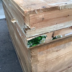 昭和レトロ　一言本店　茶箱　ヴィンテージ　カルトナージュ　約68×44×50 ①の画像
