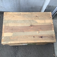 昭和レトロ　一言本店　茶箱　ヴィンテージ　カルトナージュ　約68×44×50 ①の画像