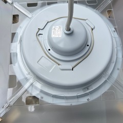 💕NEC  LEDペンダントライト 〜6畳用 和風タイプ 昼光色 調光機能付 透明樹脂セード/木調樹脂飾り(白茶色)の画像