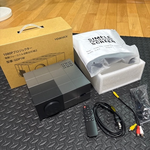 YOWHICK 300インチ対応 1080P LEDプロジェクター GDP1W 100インチ
