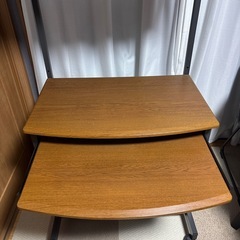 パソコン デスク キーボードスライダー 調整棚あり
 の画像
