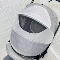 ‼️　手洗い済み✨ 美品❗️ フレーム　タイヤ新品 ❗️　pigeon ベビーカー　ランフィ　リノン　RB1 LZ  シングルタイヤ 両対面　オート四輪　 の画像